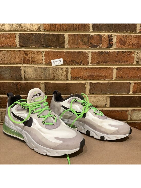 Nike Other - Nike Air Max 270 React Summit White Grey Electric Green Mens Size 9 CI3866-100